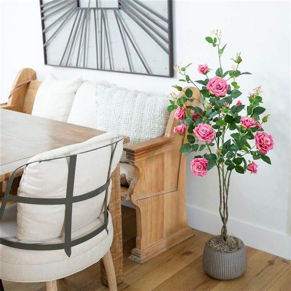 Nearly Natural Artificial Rose Tree for Indoor  - 4-ft