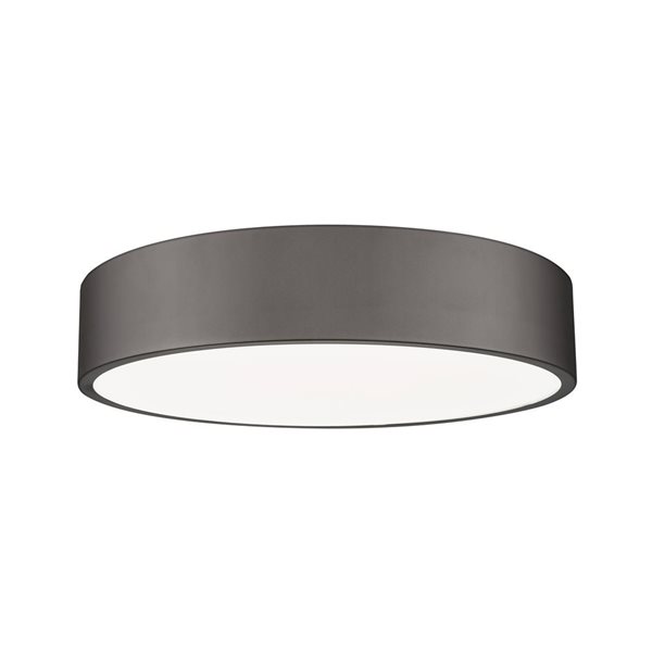 Z-Lite Coronado Brushed Bronze Round 1-Light Flush-Mount Ceiling Light
