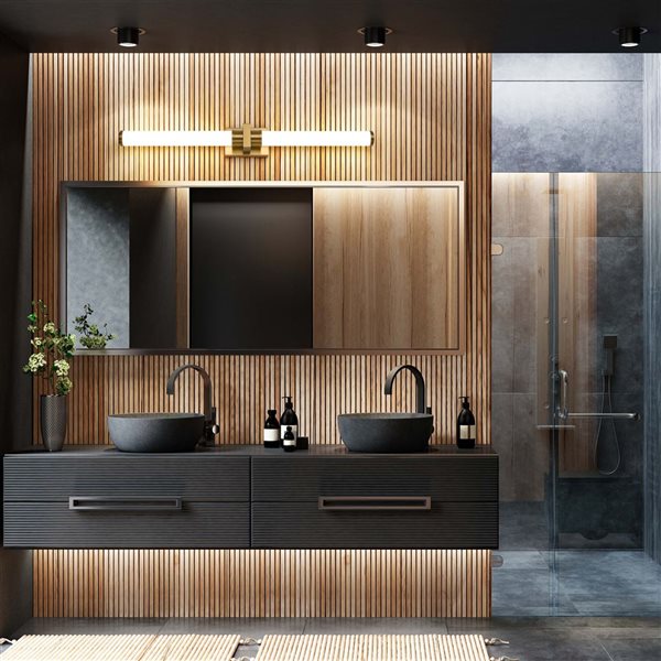 Z-Lite Idris Brushed Gold 1-Light Opal Glass Cylinder Vanity Strip Light - 40.5-in