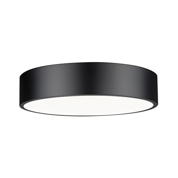 Z-Lite Coronado Matte Black Round 1-Light Flush-Mount Ceiling Light