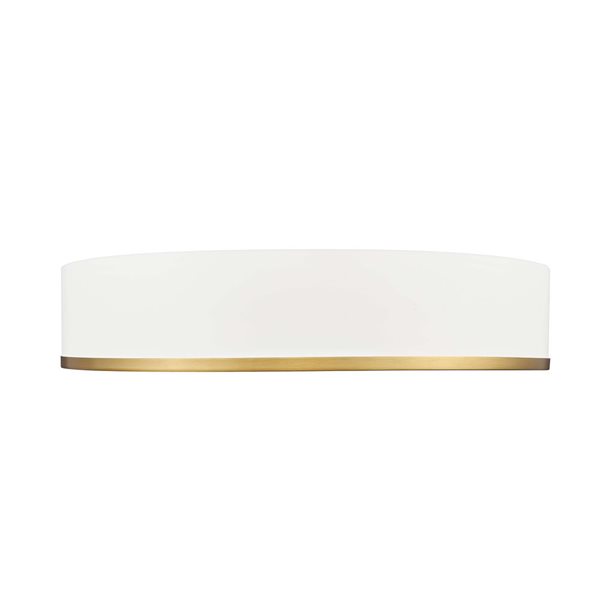 Z-Lite Bradley Matte White/Modern Gold Round 1-Light Flush-Mount Ceiling Light