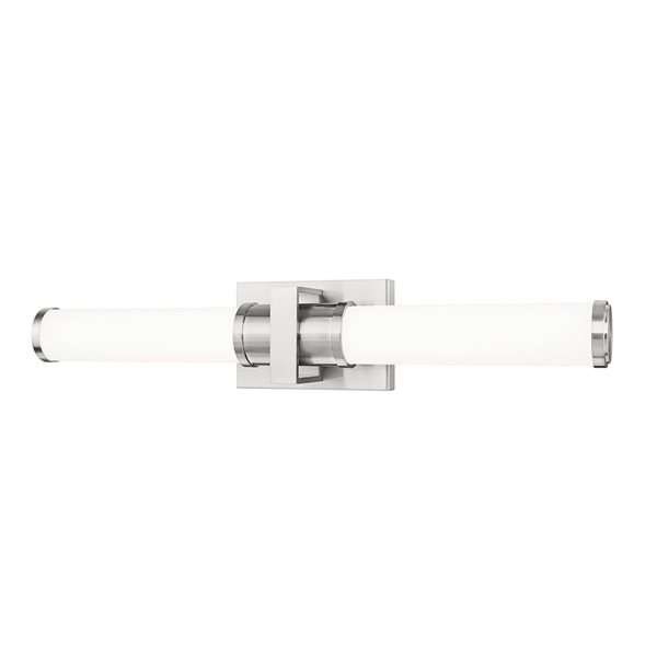 Z-Lite Idris Brushed Nickel 1-Light Opal Glass Cylinder Vanity Strip Light - 25.5-in