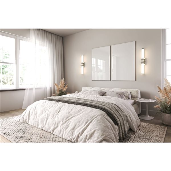 Z-Lite Idris Brushed Nickel 1-Light Opal Glass Cylinder Vanity Strip Light - 25.5-in