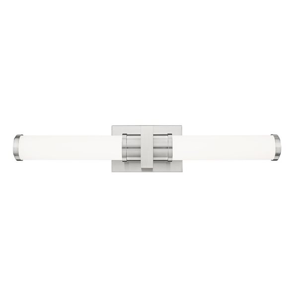 Z-Lite Idris Brushed Nickel 1-Light Opal Glass Cylinder Vanity Strip Light - 25.5-in