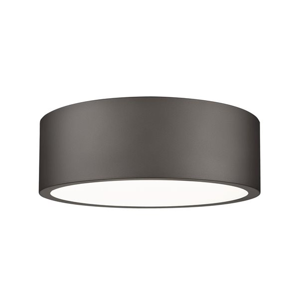 Z-Lite Coronado Brushed Bronze Round 1-Light Flush-Mount Ceiling Light
