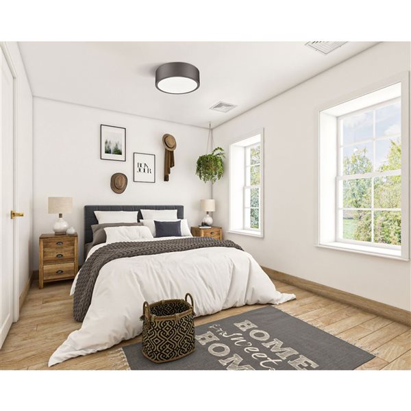 Z-Lite Coronado Brushed Bronze Round 1-Light Flush-Mount Ceiling Light