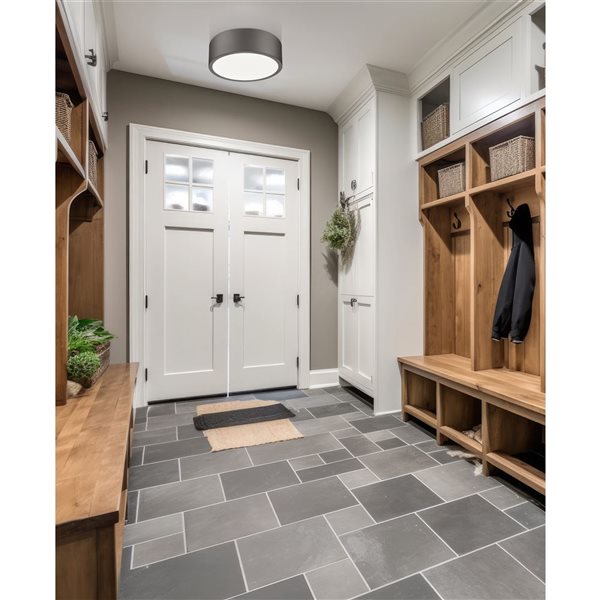 Z-Lite Coronado Brushed Bronze Round 1-Light Flush-Mount Ceiling Light