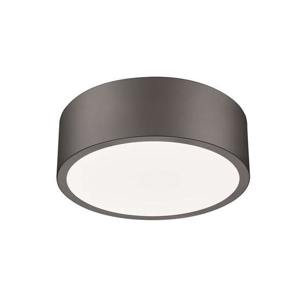 Z-Lite Coronado Brushed Bronze Round 1-Light Flush-Mount Ceiling Light