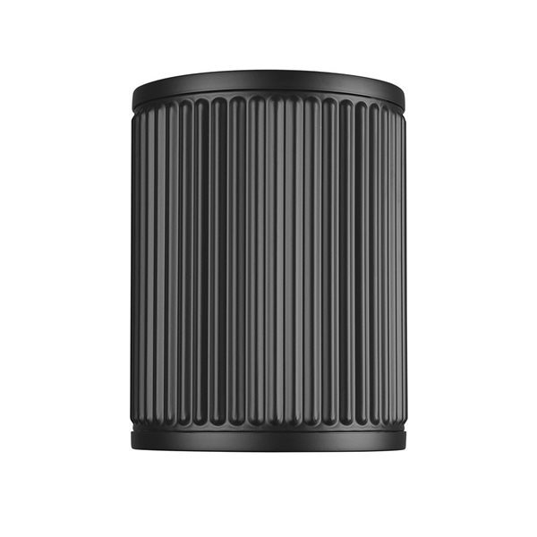 Z-Lite Stari Matte Black Round 1-Light Flush-Mount Ceiling Light