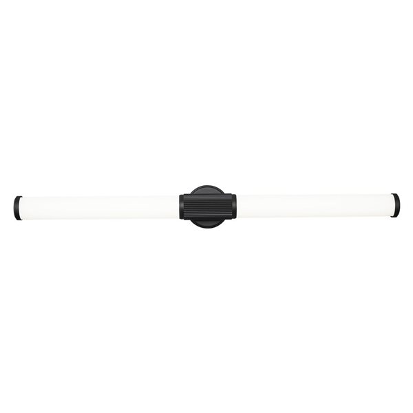 Z-Lite Solange Matte Black 1-Light Opal Glass Cylinder Vanity Strip Light - 40.5-in