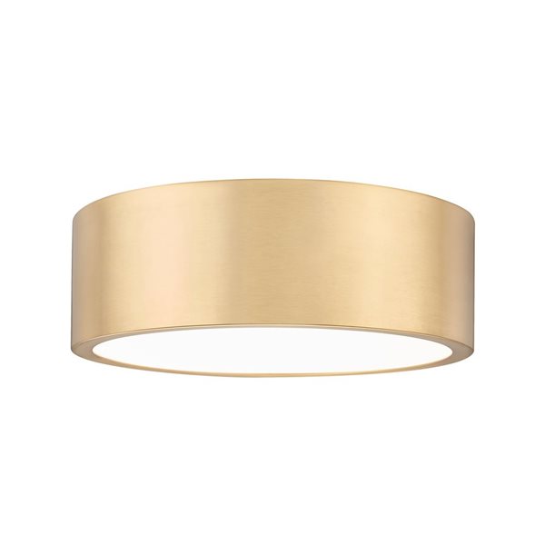 Z-Lite Coronado Brushed Gold Round 1-Light Flush-Mount Ceiling Light