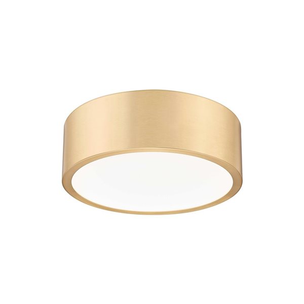 Z-Lite Coronado Brushed Gold Round 1-Light Flush-Mount Ceiling Light