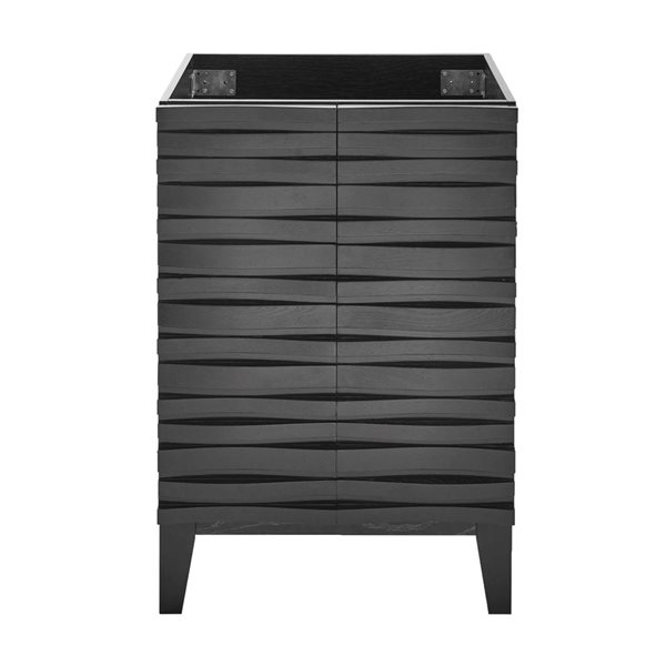 Swiss Madison Vincennes 24-in 2-Door MDF Bathroom Vanity in Black - Cabinet Only