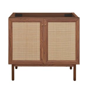 Swiss Madison Chaux 36-in 2-Door MDF Bathroom Vanity in Dark Walnut Cabinet Only