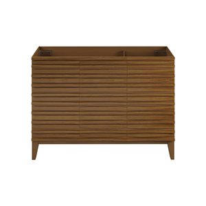 Swiss Madison Vincennes 48-in 3-Door Freestanding MDF Bathroom Vanity in Brown Oak -  Cabinet Only