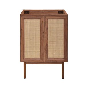 Swiss Madison Chaux 24-in 2-Door MDF Bathroom Vanity in Dark Walnut - Cabinet Only