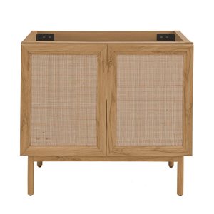 Swiss Madison Chaux 36-in 2-Door MDF Bathroom Vanity in Oak - Cabinet Only