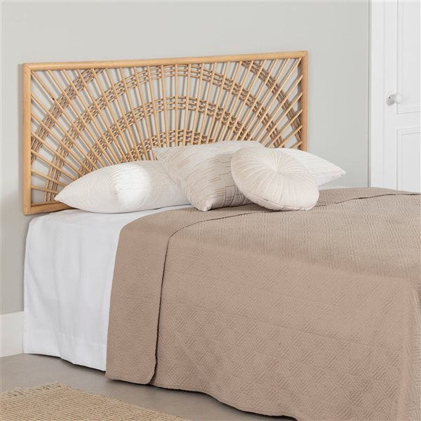 South Shore Furniture Balka Natural Rattan Wall-Mounted Headboard