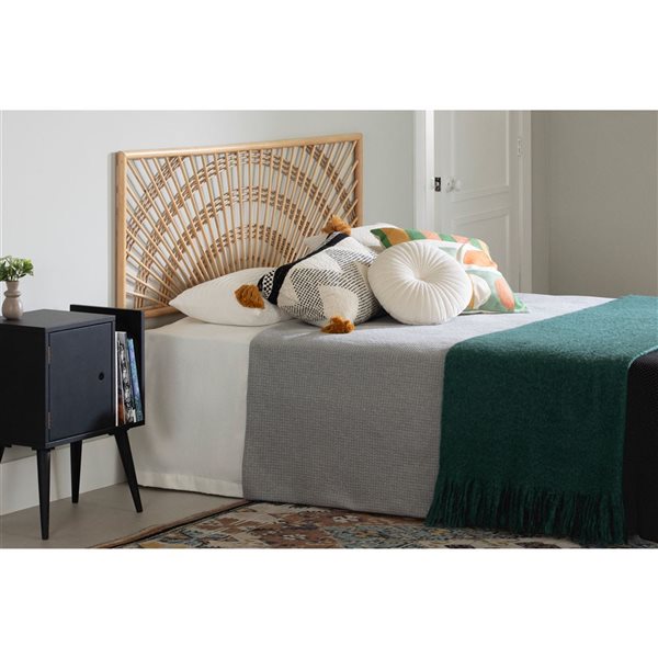 South Shore Furniture Balka Natural Rattan Wall-Mounted Headboard