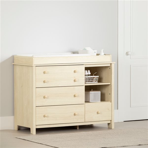 South Shore Furniture Little Smileys Bleached Oak Changing Table with Station