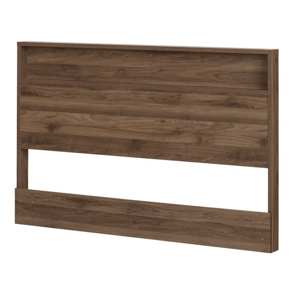 South Shore Furniture Musano Natural Walnut Headboard with Storage Shelf