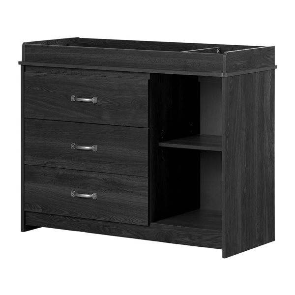 South Shore Furniture Tassio Gray Oak 3-Drawer Changing Table
