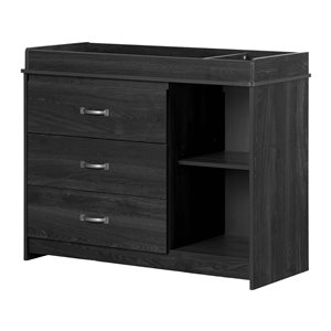 South Shore Furniture Tassio Gray Oak 3-Drawer Changing Table