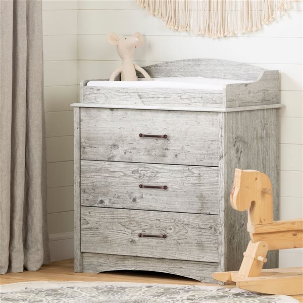 South Shore Furniture Helson Pine 3-Drawer Changing Table