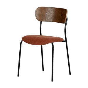 Ensemble de 2 chaises Hype par South Shore Furniture orange brûlé et marron avec pieds en métal