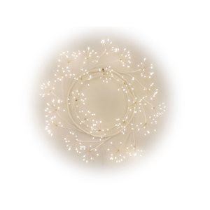 Couronne de Noël suspendue blanche Hi-Line Gift LTD 24 po pour décor intérieur
