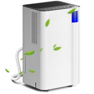 Déshumidificateur 11,8 L/jour HomCom avec vidange et réservoir d'eau