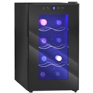 HOMCOM Freestanding 8-Bottle Quiet Wine Fridge