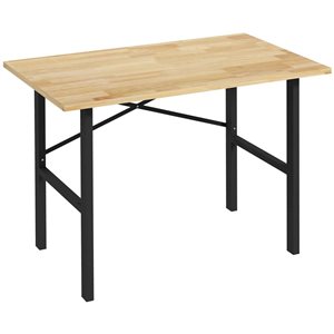 HomCom 46-in Workbench w/ Oak Wood Top