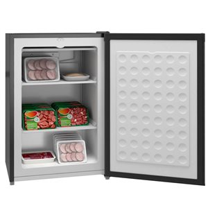 HOMCOM 3-ft³ Compact Upright Freezer w/ Reversible Door - Black