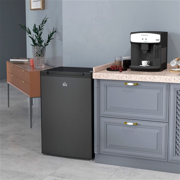 HOMCOM 3-ft³ Compact Upright Freezer w/ Reversible Door - Black