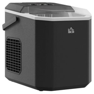 Machine à glaçons HomCom avec panier 26 lb/24 hres, 2 tailles de glace, noir