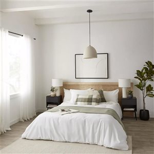 Bouclair Wales 3-Piece White Polyester Queen Waffle Duvet Cover Set