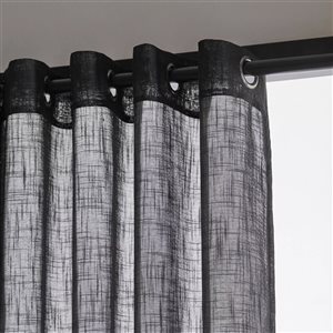 Rideau voilage en polyester Darja Bouclair 96 po L. en noir