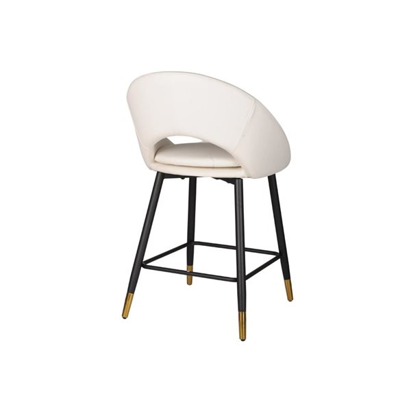 Brassex Daniel Set of 2 White Counter Stools