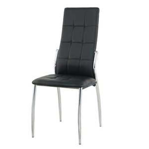 Ensemble de 4 chaises de salle à manger Eli par Brassex tissu noir
