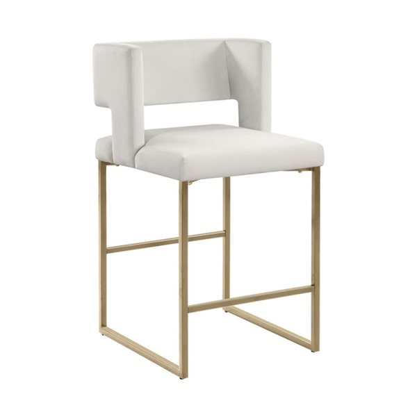 Ensemble de 2 tabourets de bar Nathan par Brassex beige