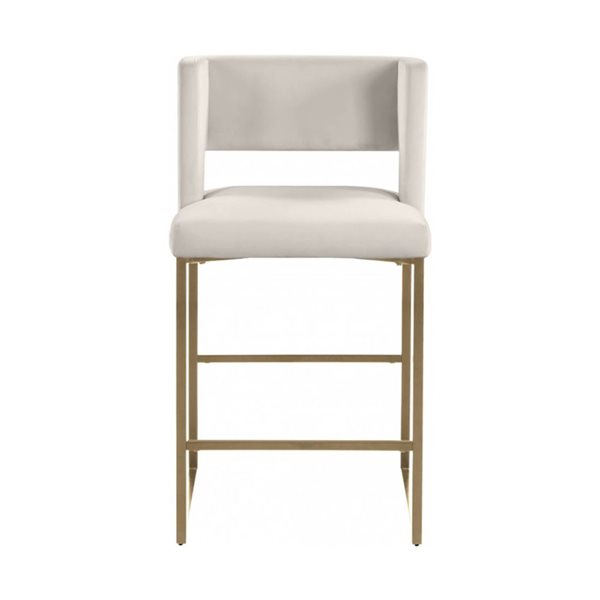 Ensemble de 2 tabourets de bar Nathan par Brassex beige