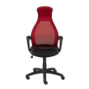 Chaise de bureau ergonomique Harrison par Brassex noir/rouge