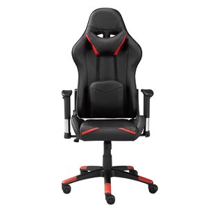 Chaise de jeu ergonomique Riley par Brassex noir/rouge