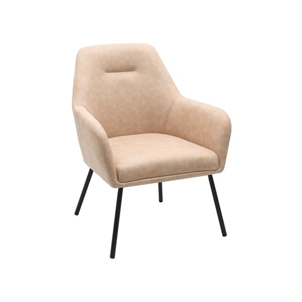 EL Sepia NADIN。 Brassex Adam Vintage Marron Fabric Dining Chair 25177 | RONA