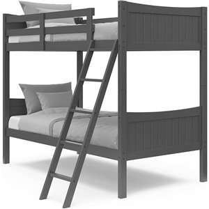 Brassex Ethan Grey Twin/Twin Bunk Bed