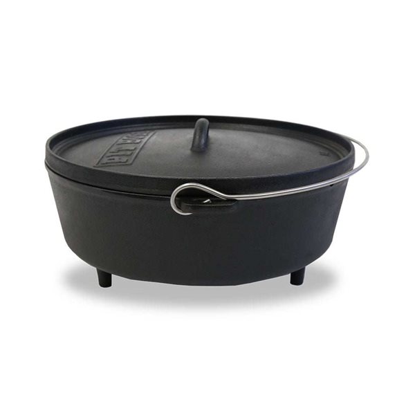 Pit Boss 14-in dia Black Cast-Iron Dutch Oven