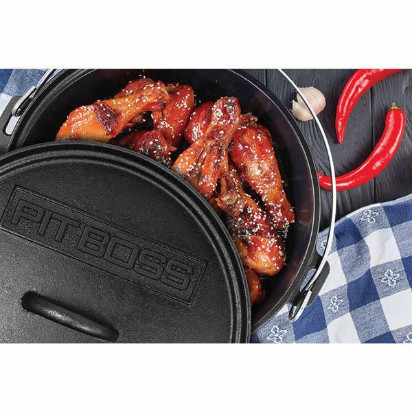 Pit Boss 14-in dia Black Cast-Iron Dutch Oven