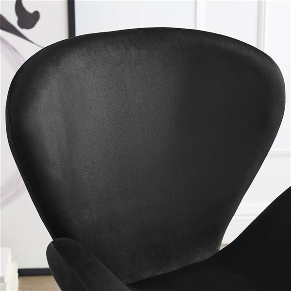 Sirio Modern 26-in Velvet Swivel Accent Chair - Black/Gold