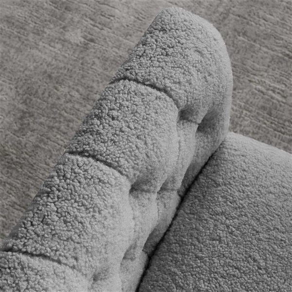 Sirio Vintage 27-in Velvet Accent Chair - Dark Grey